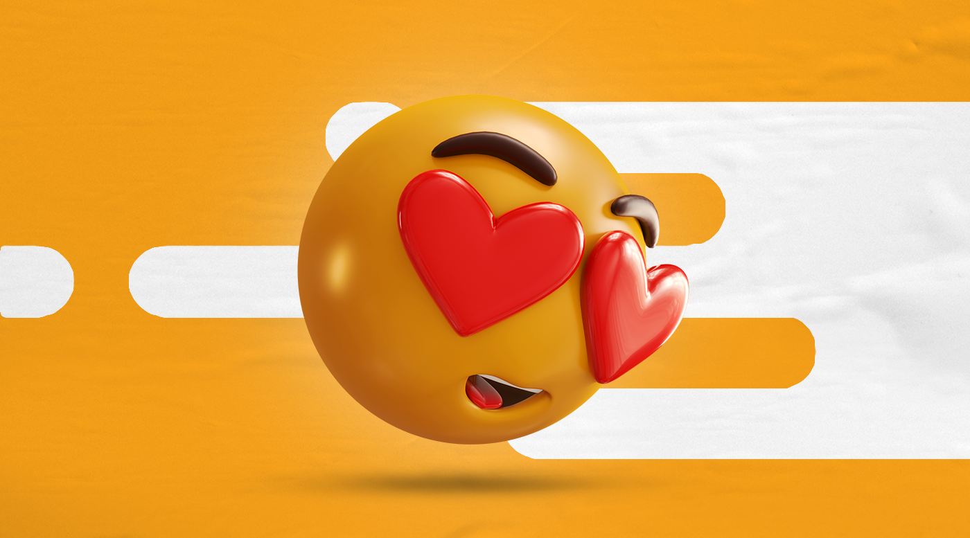 3D Emoji free heart eyes blender reaction