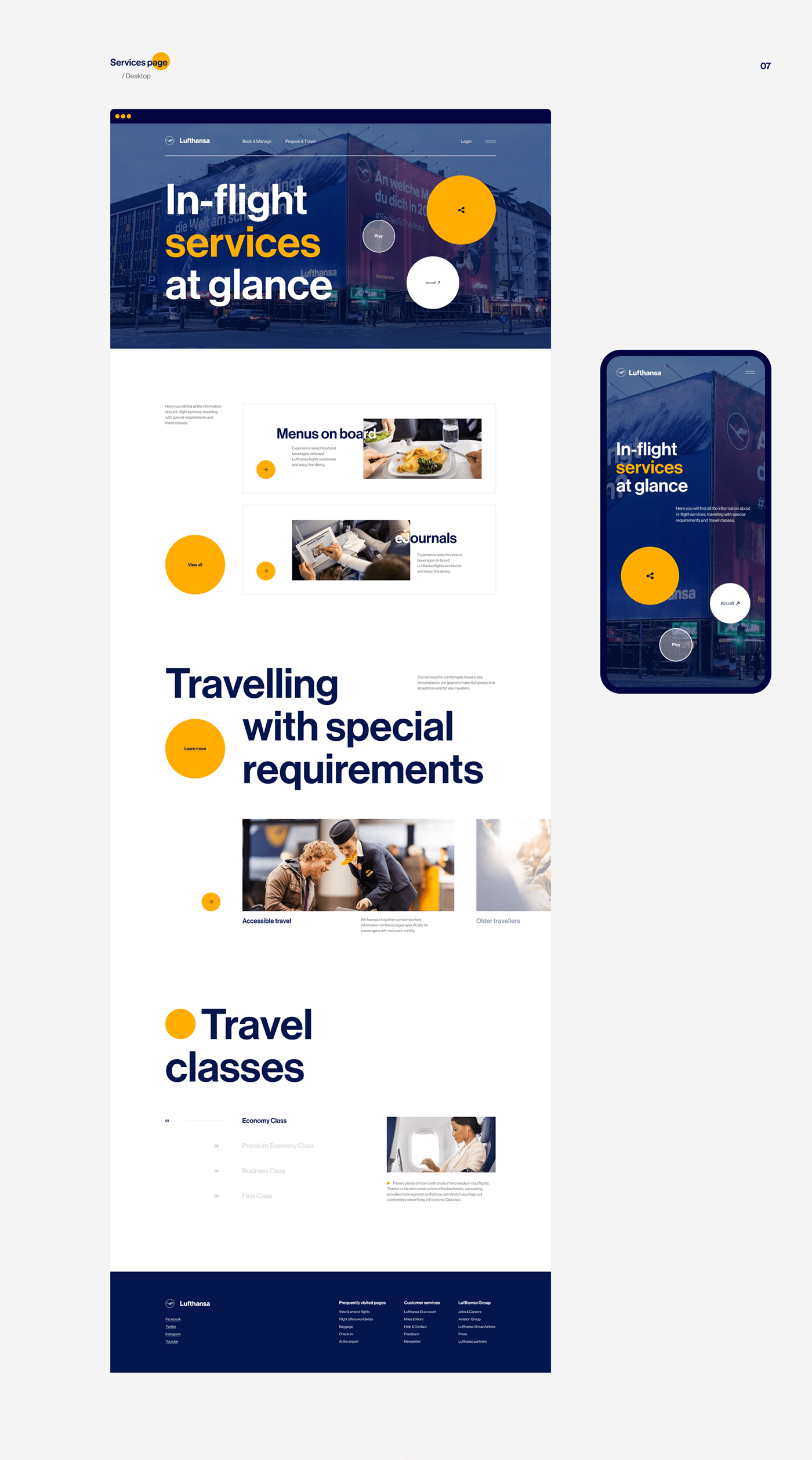 interaction Lufthansa mobile UI ux Web Webdesign Website Minimalism
