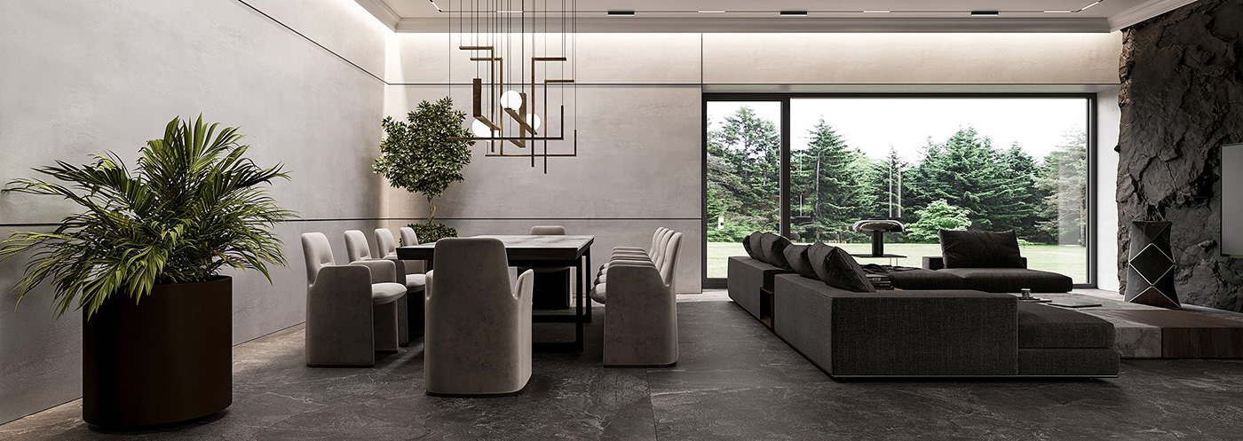 3D 3dsmax architecture Bokhan corona design Interior interior design  Render visualization
