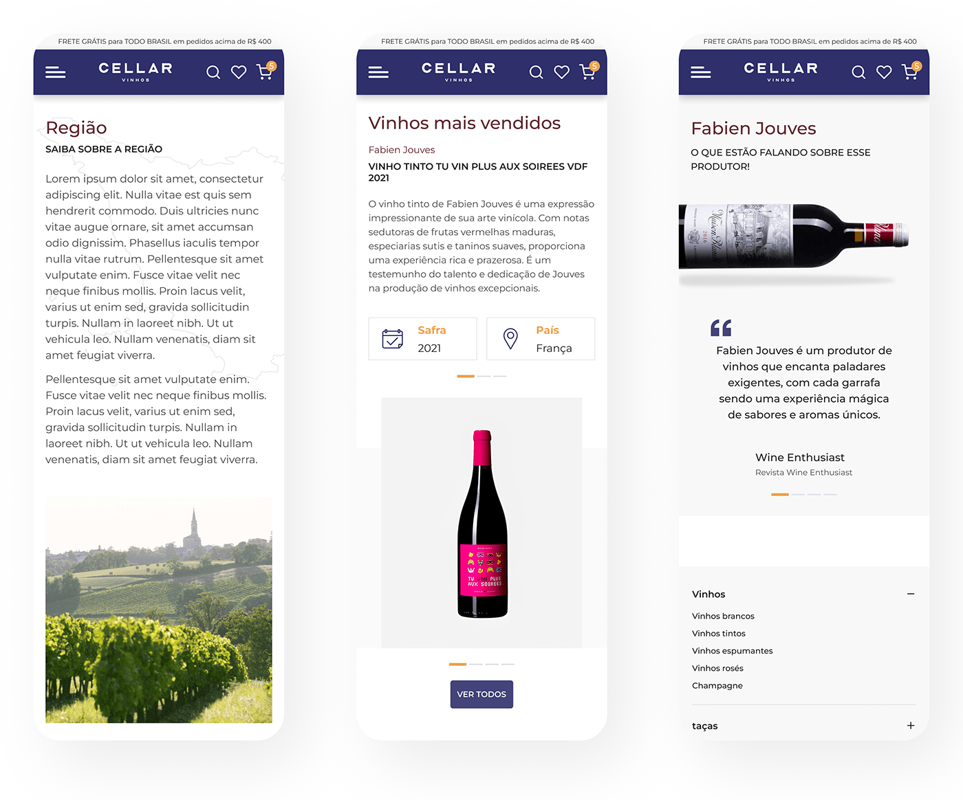 wine user interface user interface design UI Figma figma design vinho animation  animation design