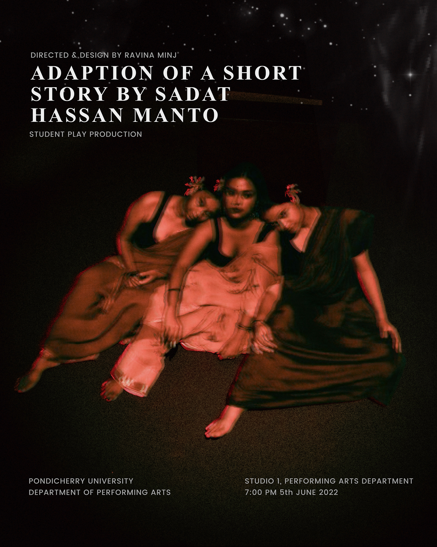 poster Poster Design design text Photography  movie poster Manto Theatre Cinema theatre poster