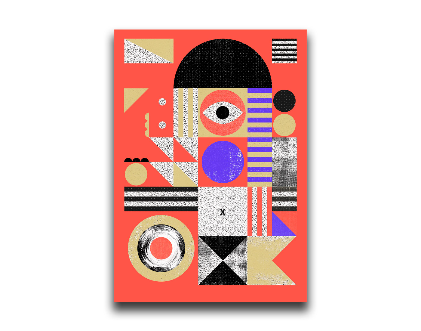 posters geometric branding  colors Glitch illustrations characters characterdesign abstract shapes
