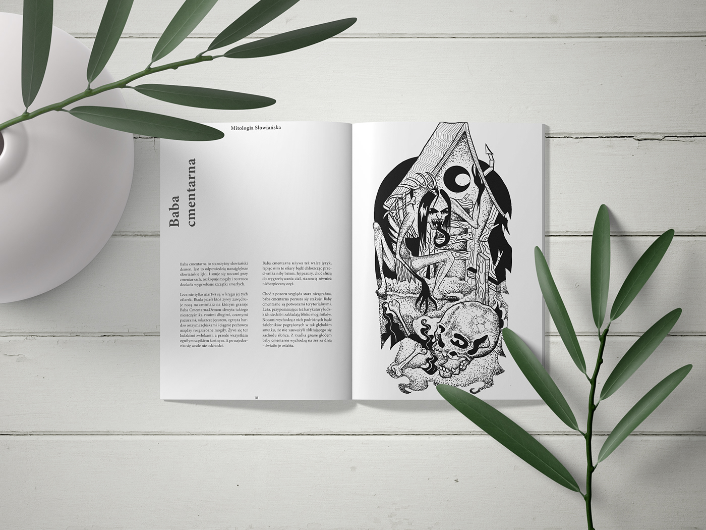 broszura graphic design  ilustracion ilustracja mitologia mitology publikacja skład tekstu text typography  