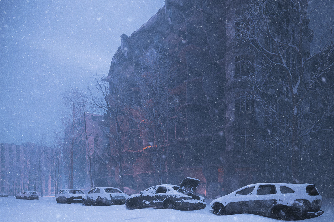 3ds max archviz CGI corona exterior Render snow ukraine visualization winter