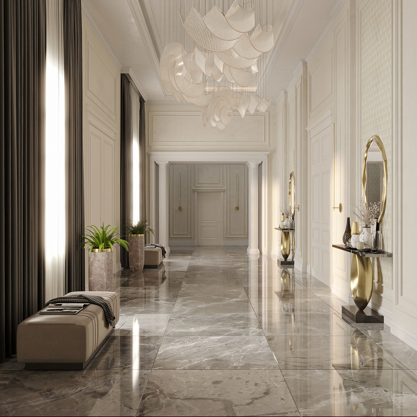 Luxury Neoclassical Entrance Lobby :: Behance