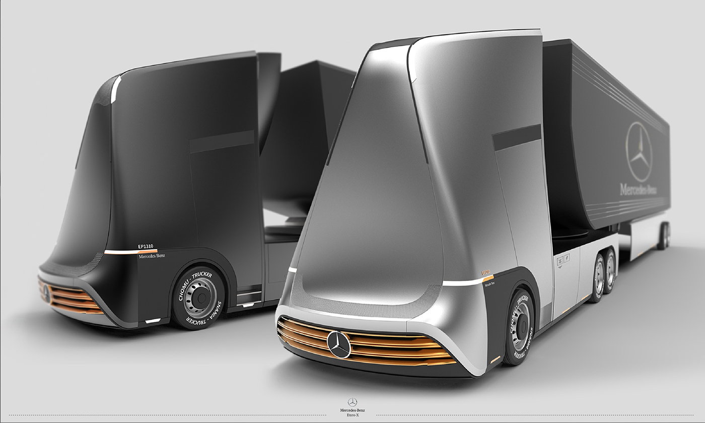 cardesign Truck mercedes Benz design automotive   Vehicle Design truckdesign