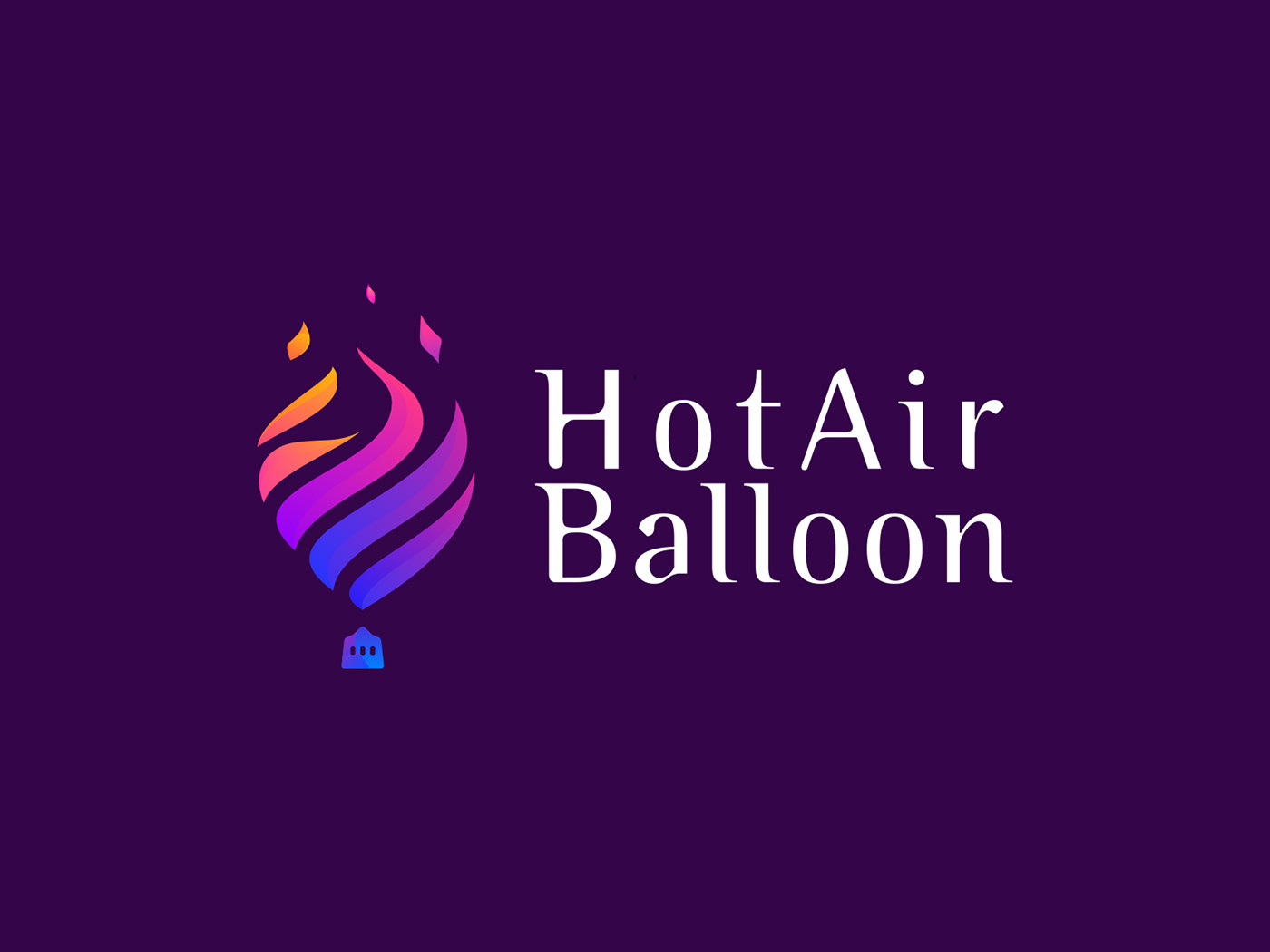 air balloon branding  design fire gradient graphic Hot logo vector