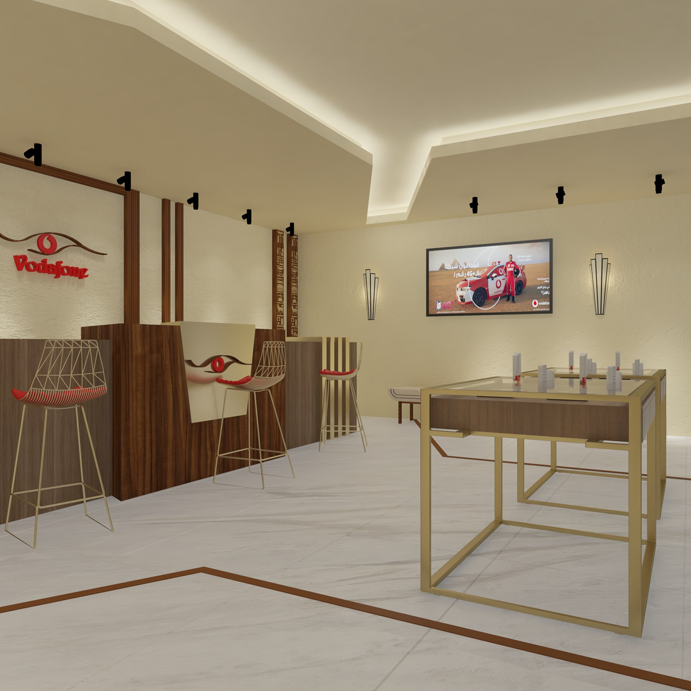 design interior design  vray 3ds max pharonic egypt retail store