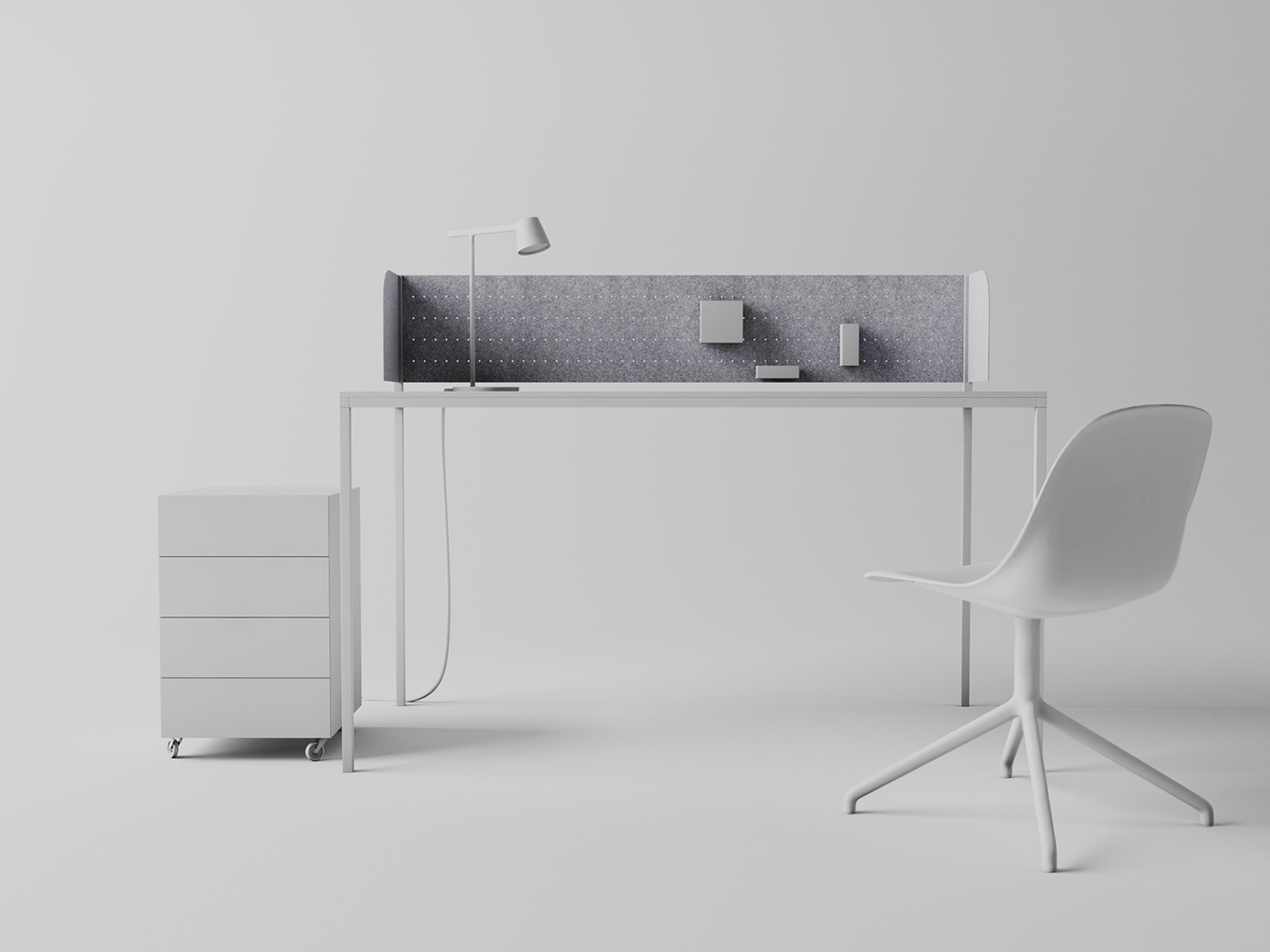 furniture design Office desk felt minimal architecture Interior Work  Space 