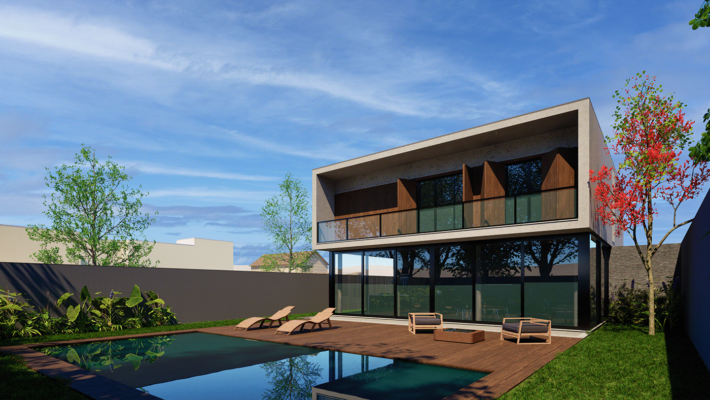 architecture Render visualization 3D exterior twinmotion SketchUP modern Renderings