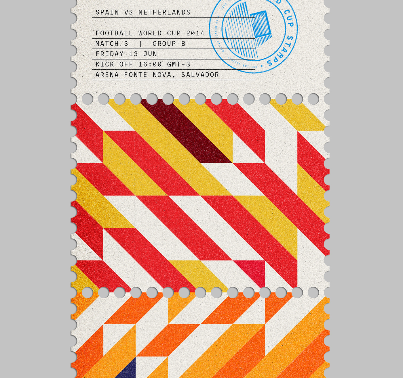 World Cup Stamps 2014 by MAAN Design Studio, via Behance  Postage stamp  design, Graphic design inspiration, Stamp
