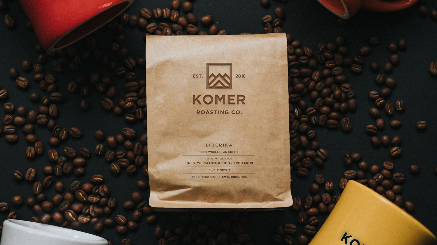 Coffee indonesia logo branding  brand identity brand gunung merapi  mountain Packaging visual identity