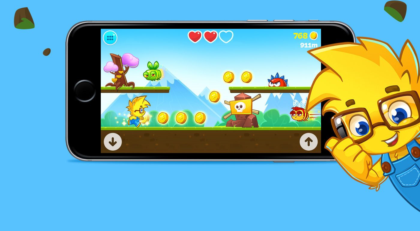kids app game mobile Fun math runner CG cartoon