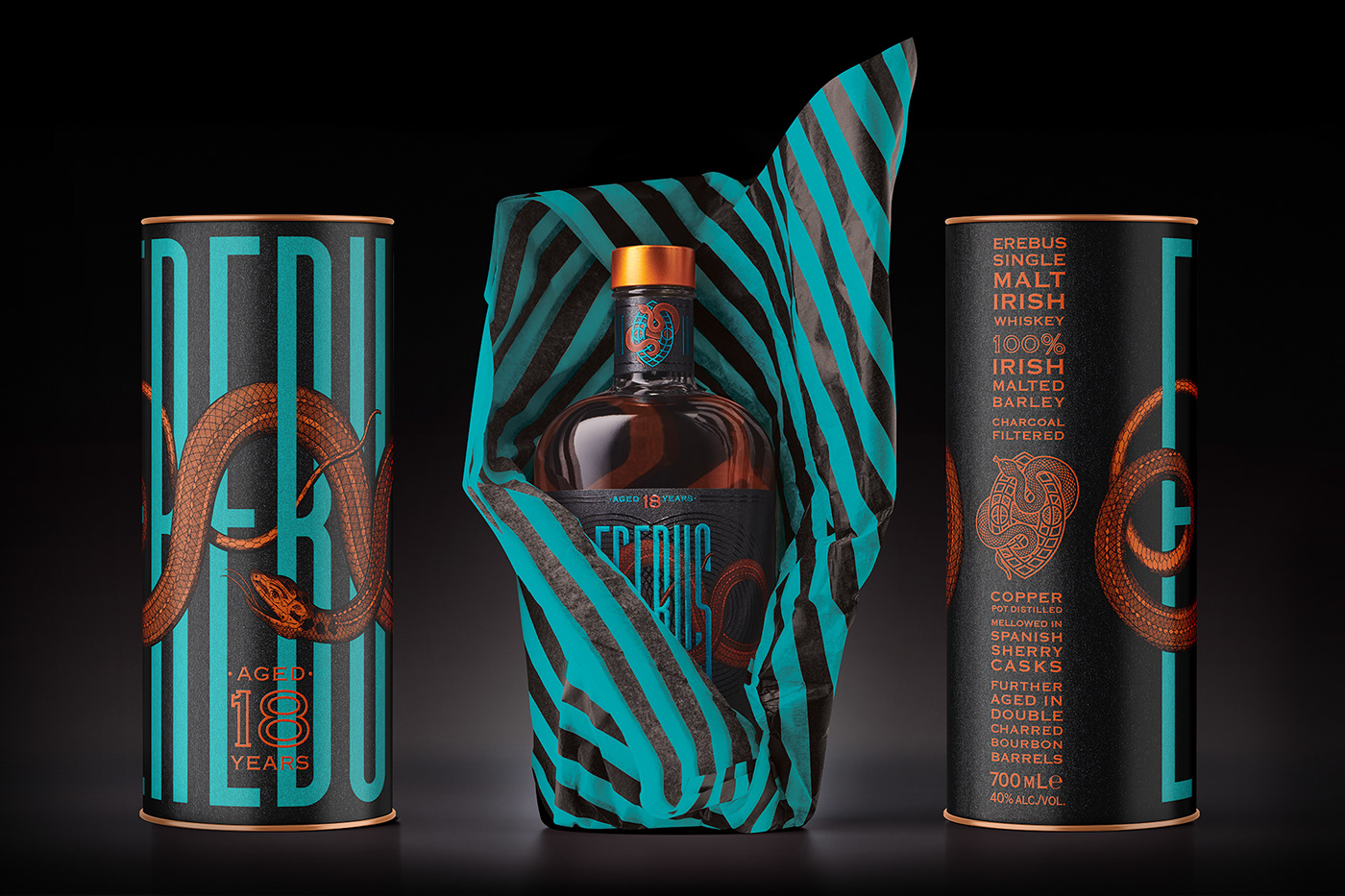 erebus Harcus harcusdesign Irish Whiskey Label label design Packaging spicers Whiskey whiskey label