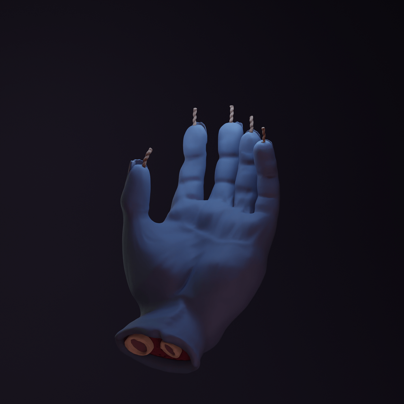 3D blender hand of glory horror mike mignola