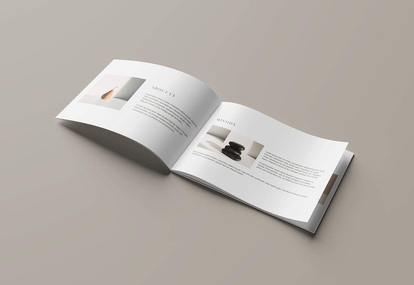 Mockup print Landscape brochure magazine a4 corporate catalog Layout editorial