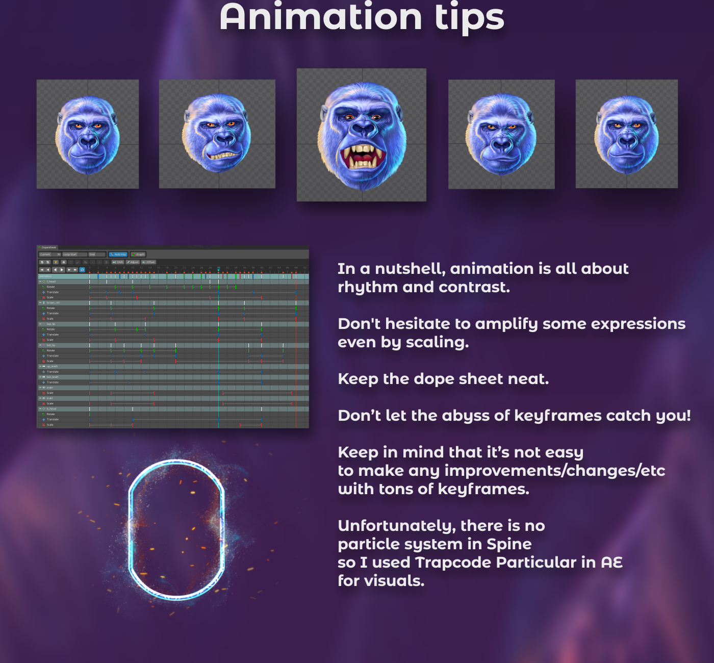 gorilla monkey animation  2D vfx Character spine game tutorial slot