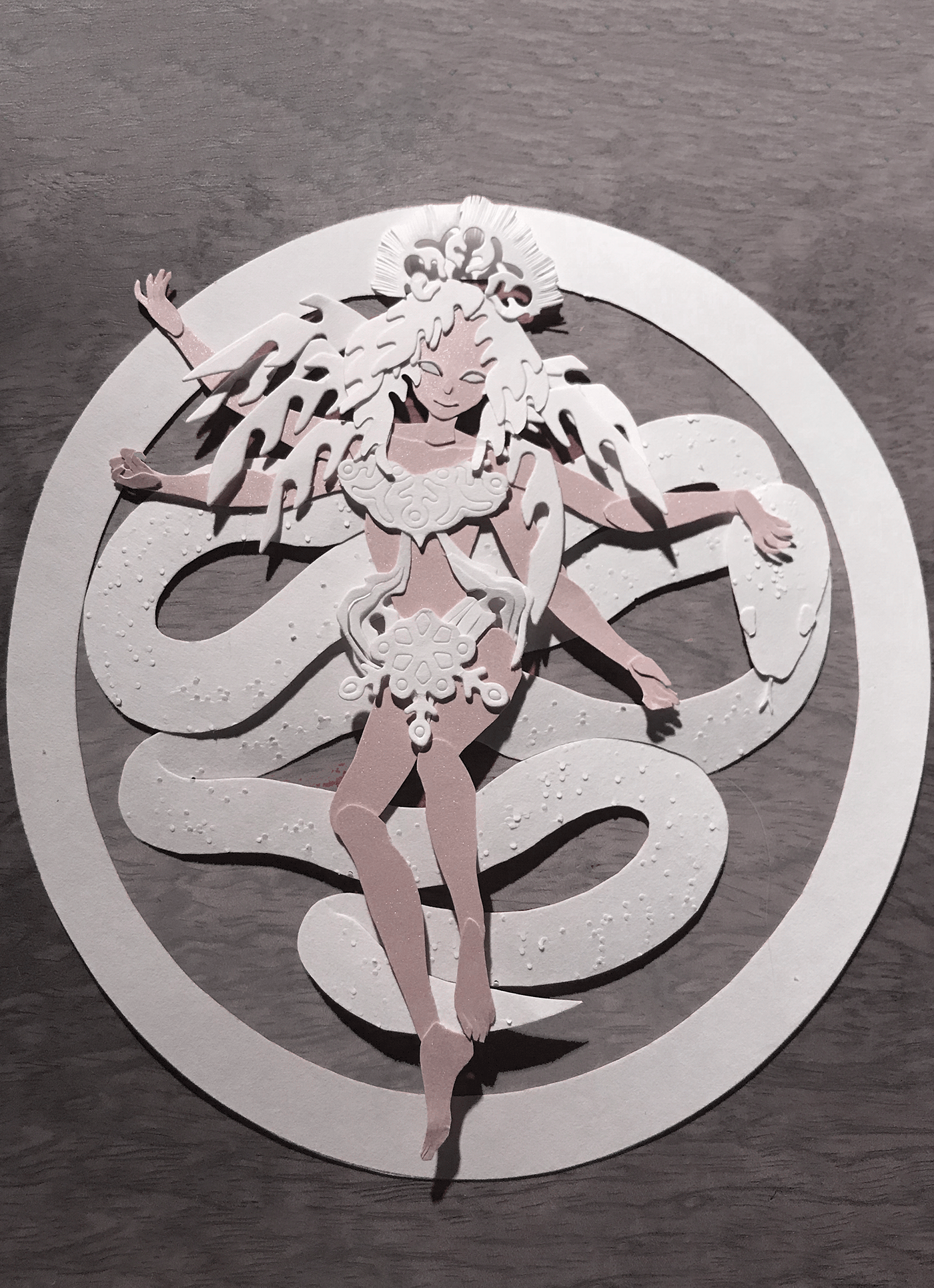 fantasy fantasy art surreal collage Character design  concept art papercut handmade mystical