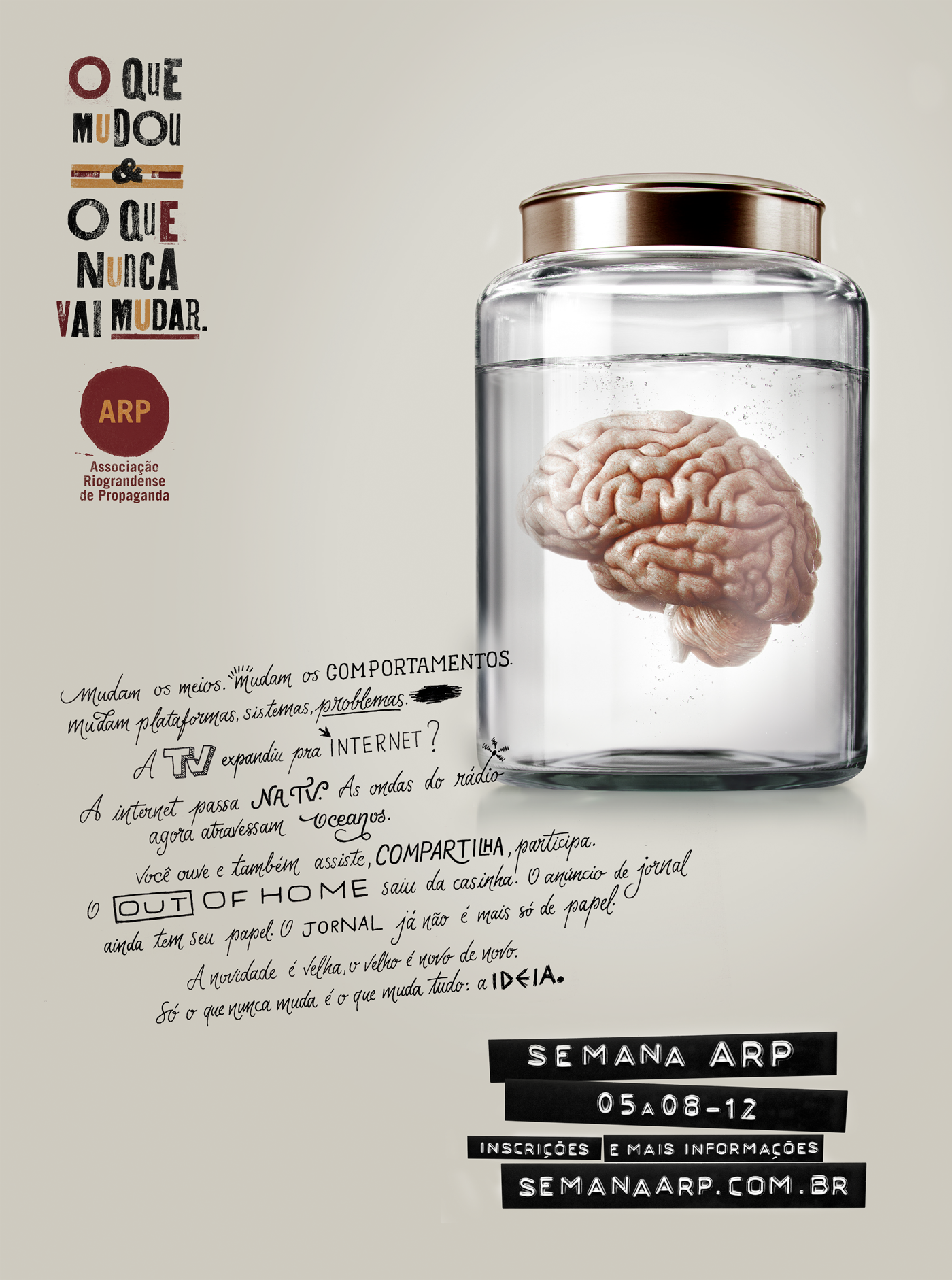 Kraft typography   design ad art direction  3D brain Creativity