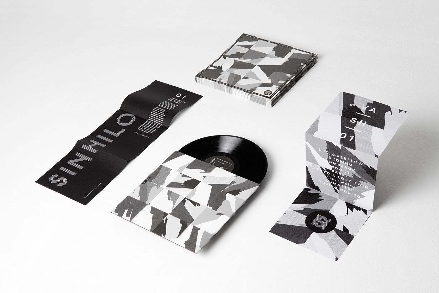 SIN HILO RECORDS vinyl music design vinyl design art direction  graphic design  experimental graphics record label music brand