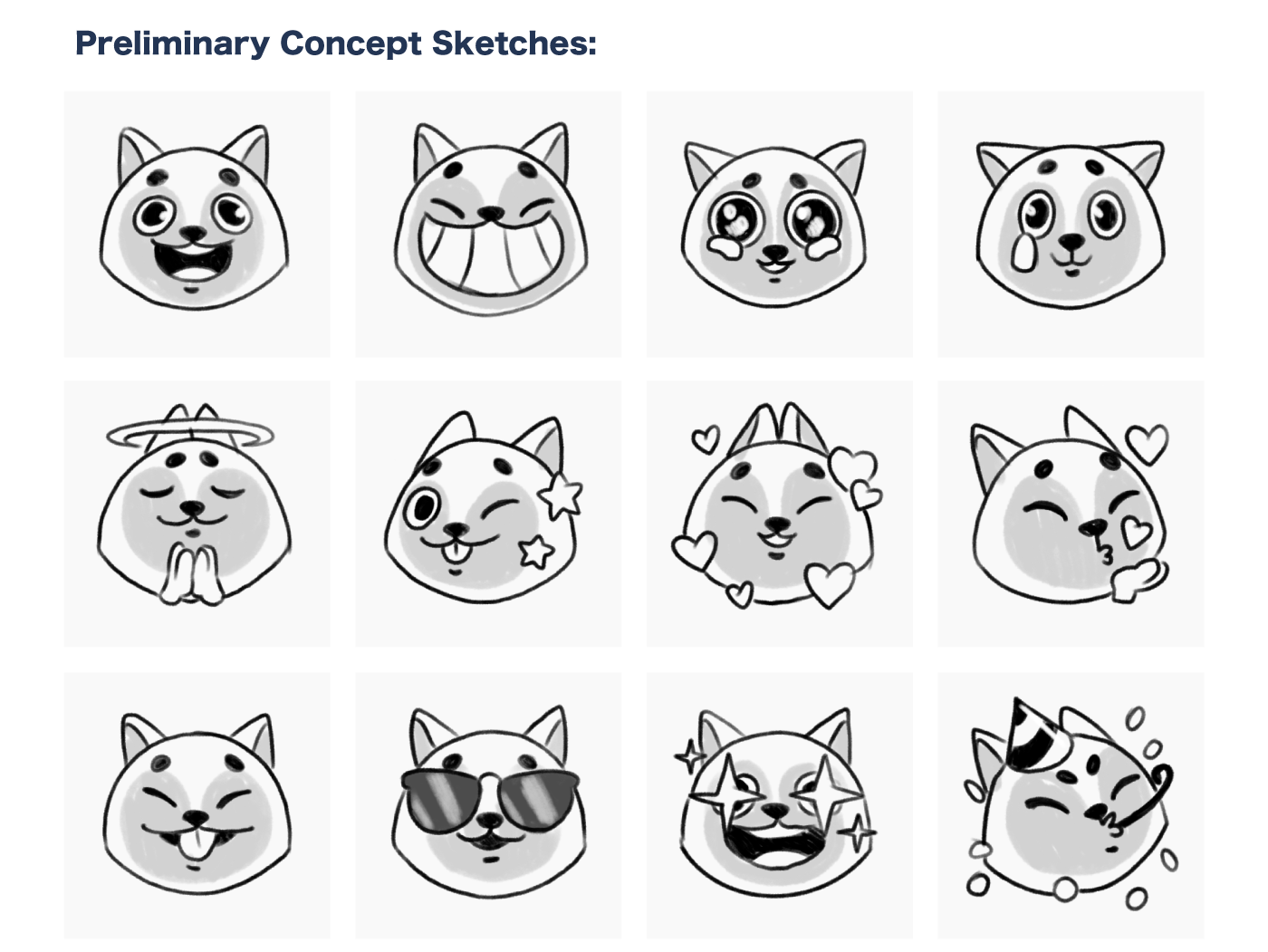 Emoji sticker wolf Telegram Sticker Design vector animation  lottie  2D Animation