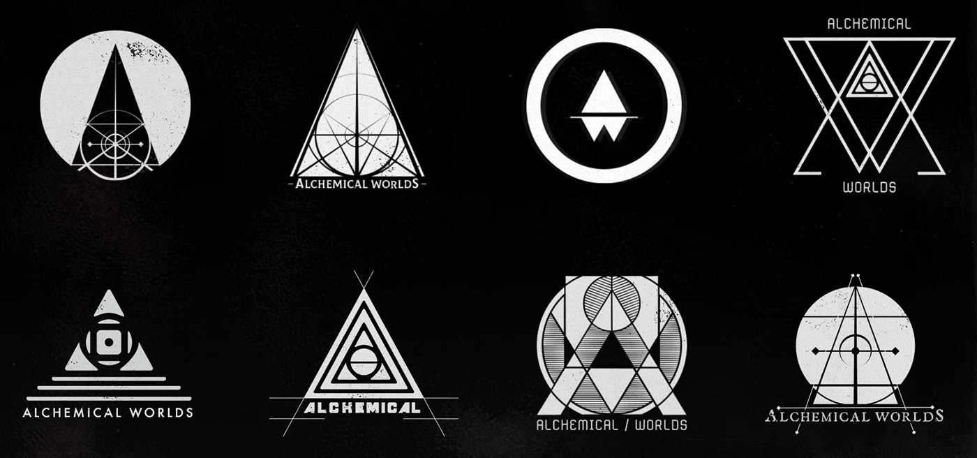 logo Icon mark branding  Video Games Gaming alchemy sacred geometry