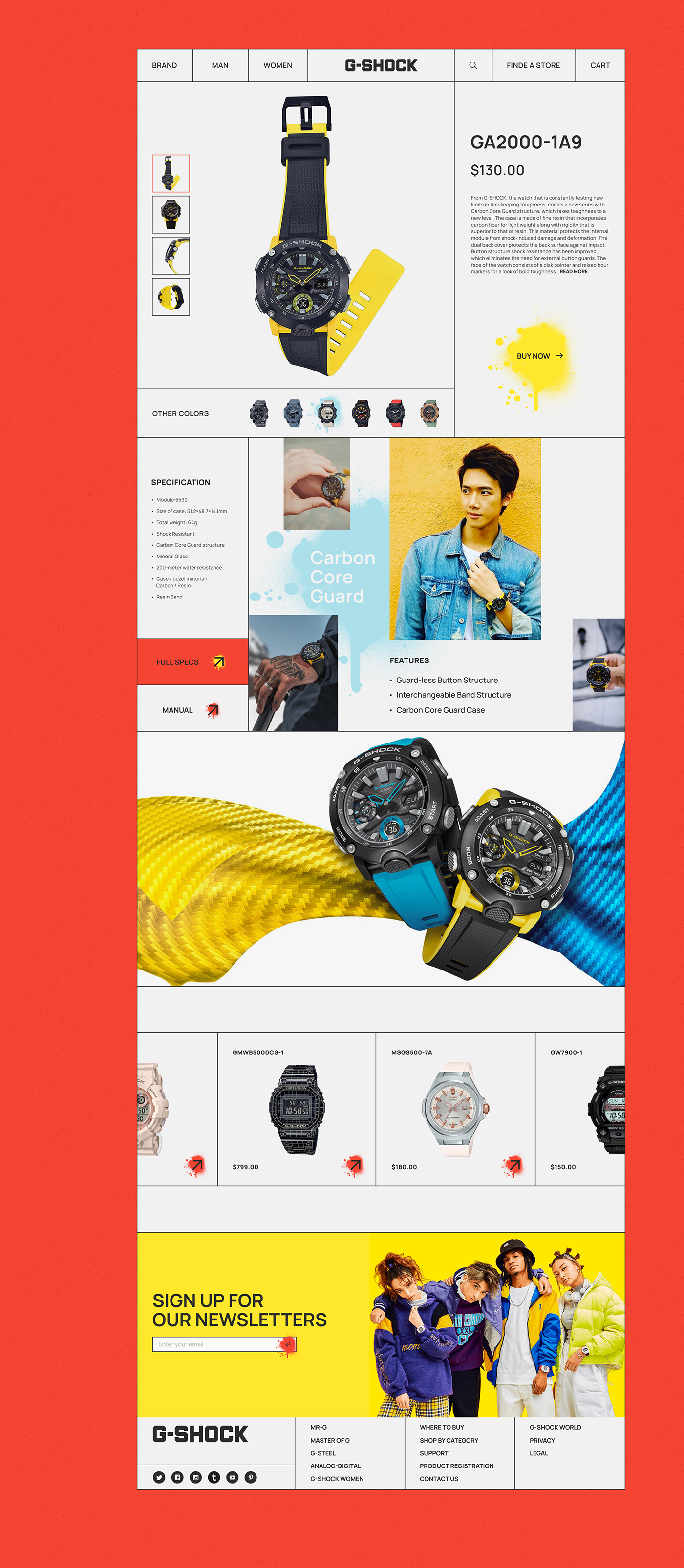 e-commerce redesign Responsive site UI Web Design  Website shop Watches ux