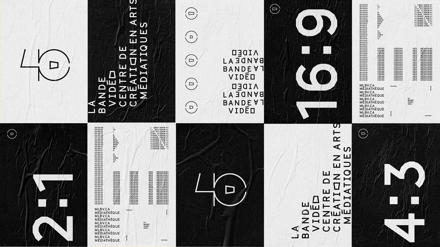 art motion video Quebec typography   black and white anniversary print media identity