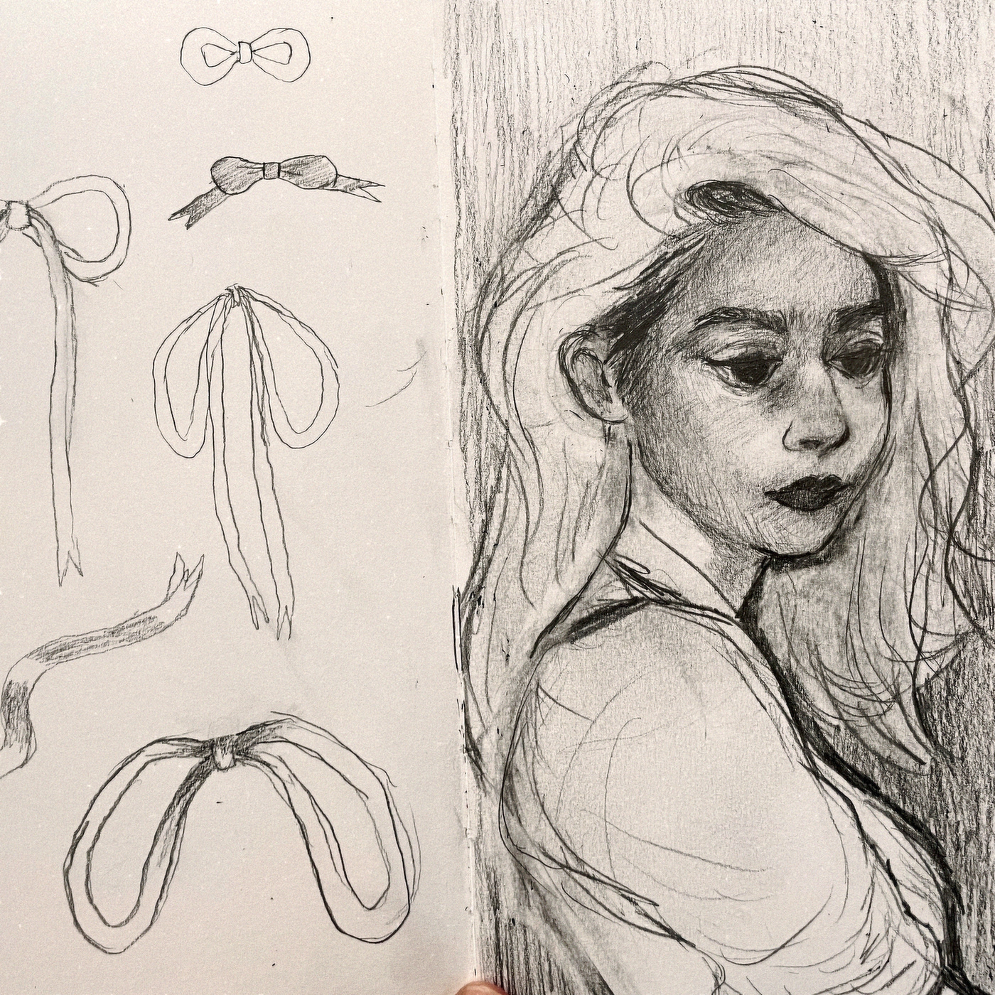 sketch ribbons Portraiture
