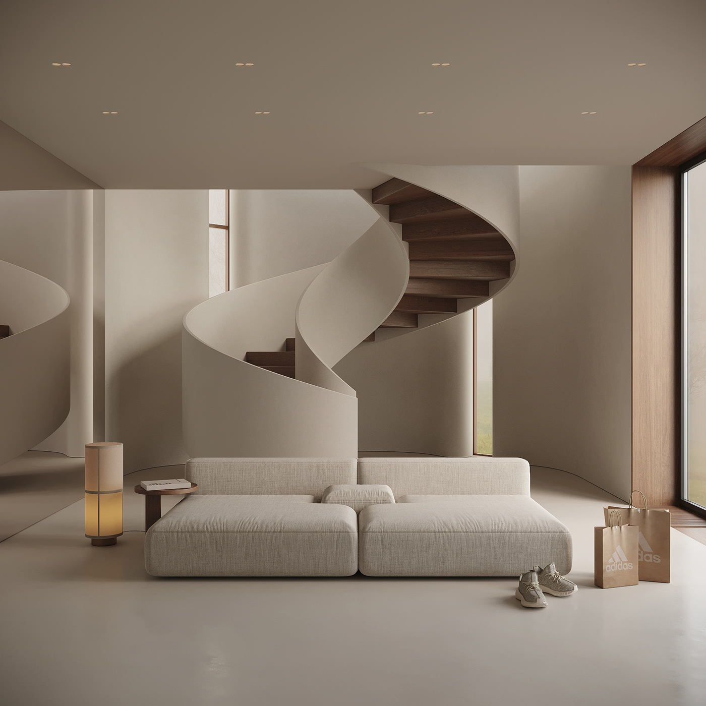 3D 3ds max CGI corona design Interior interior design  minimal Render visualization
