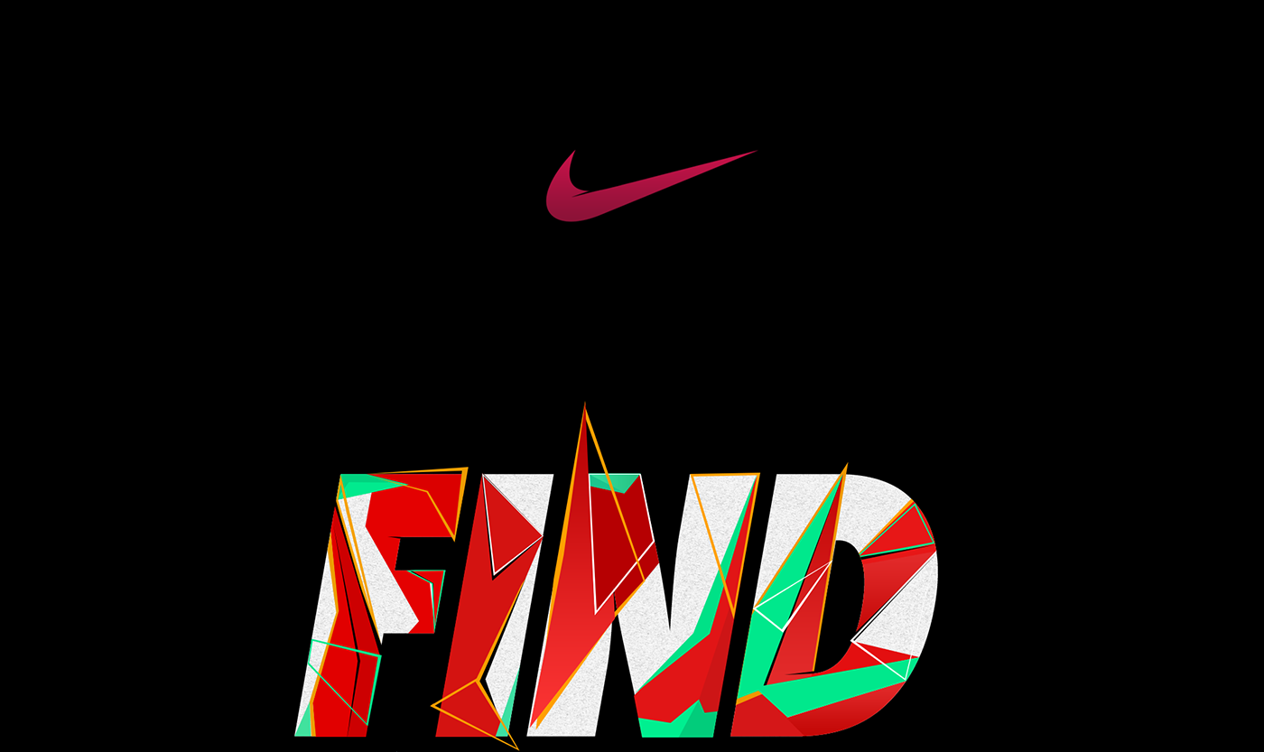 typo poster color Nike typography  