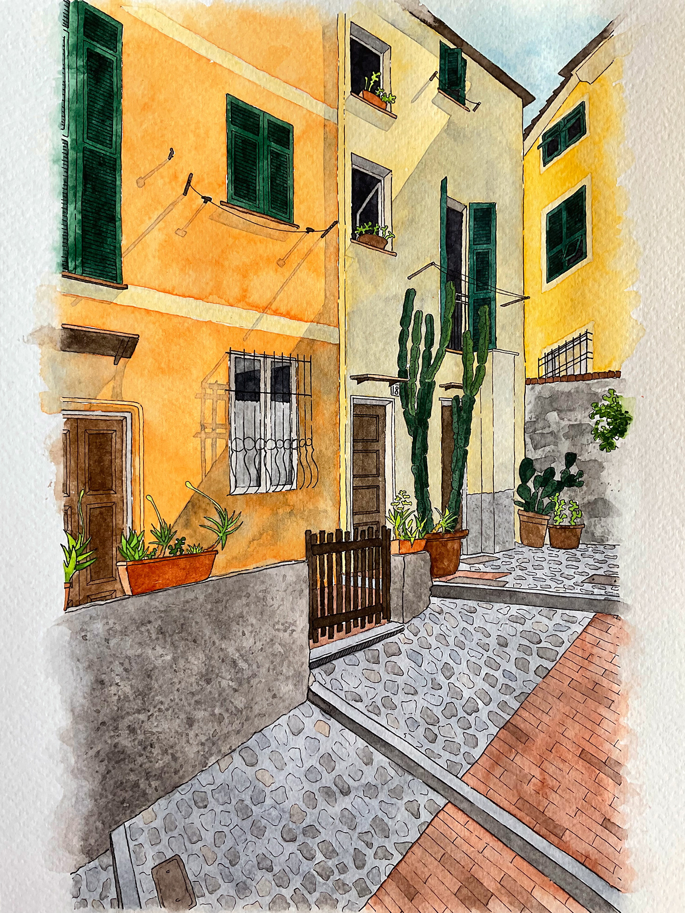urban illustration city architecture Landscape Photography  watercolor illustration urban art painting   urban sketch city drawing 