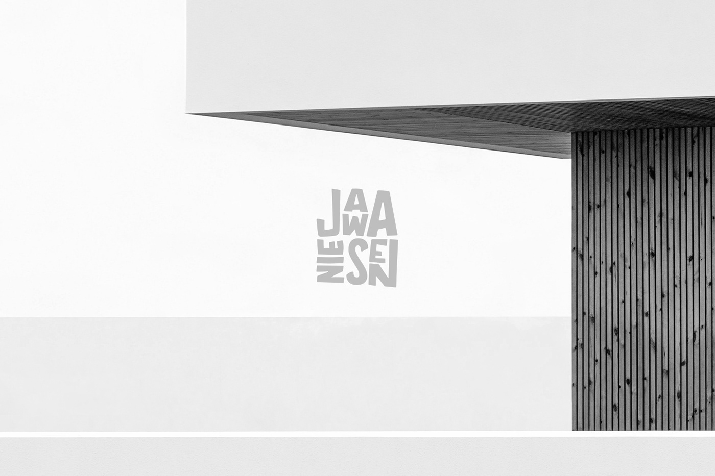 Jawa Nie Sen logo displayed in front of a geometric white building. 