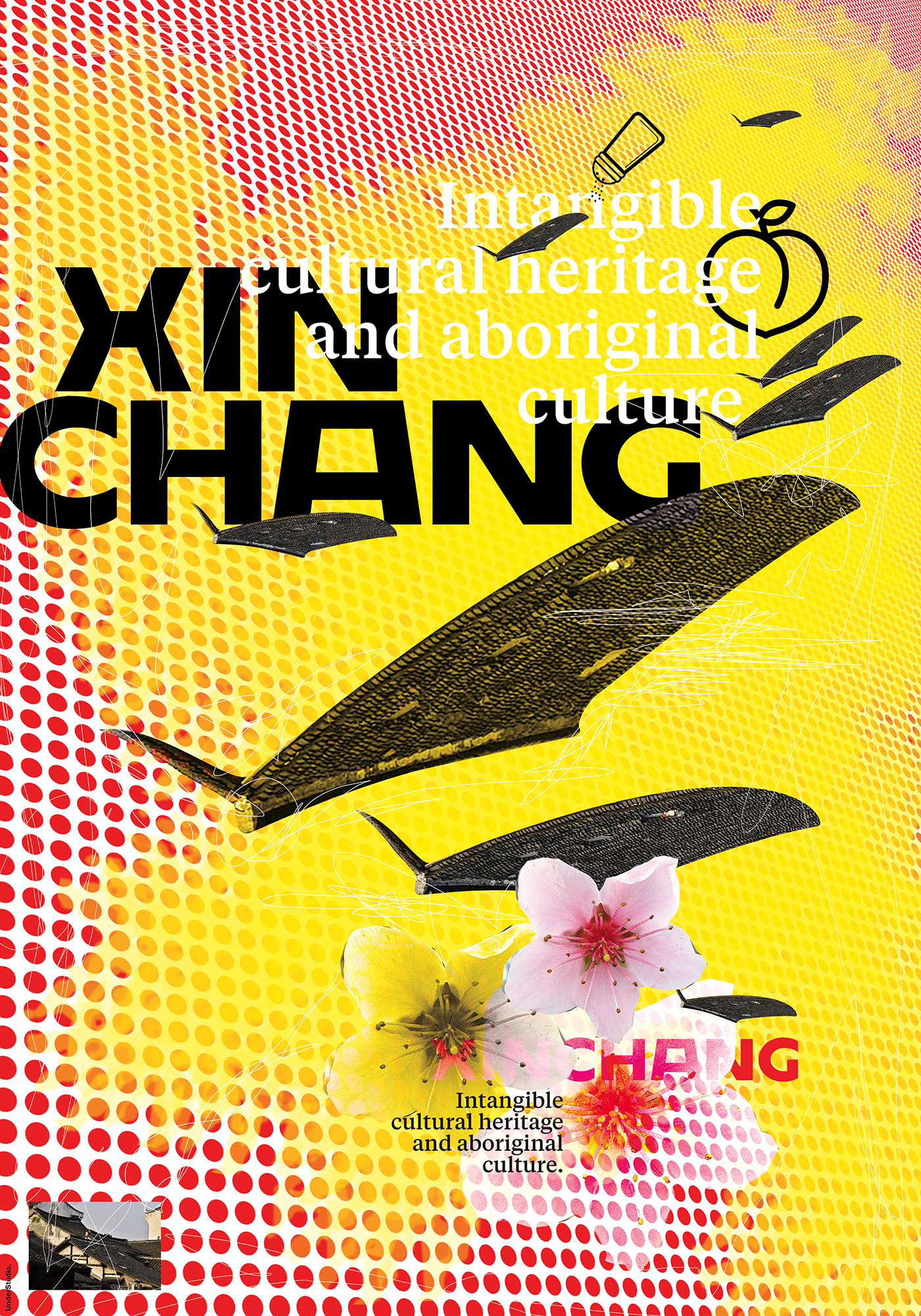 design Francesco Mazzenga graphic design  historical town poster exhibition Xinchang