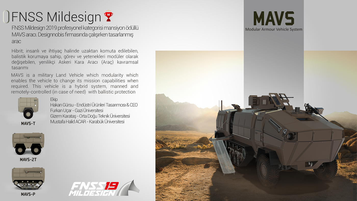 Vehicle FNSS roboik Defence portfolyo portfolio otomotiv product design mildesign