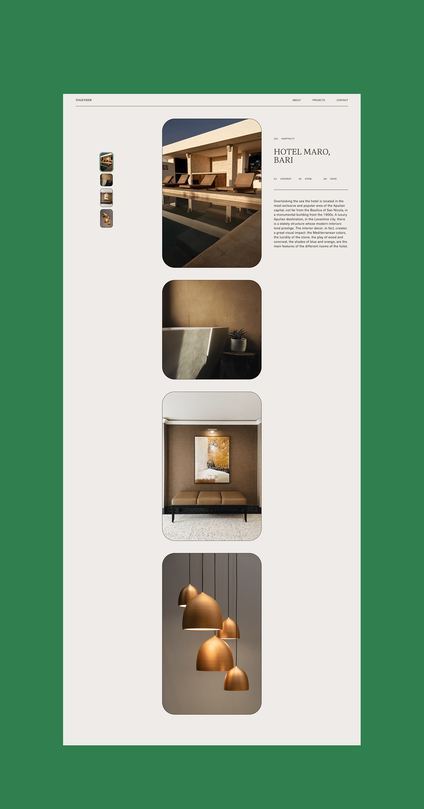 architecture editorial Figma interior design  landing page typography   UI/UX ux/ui Web Design  Website