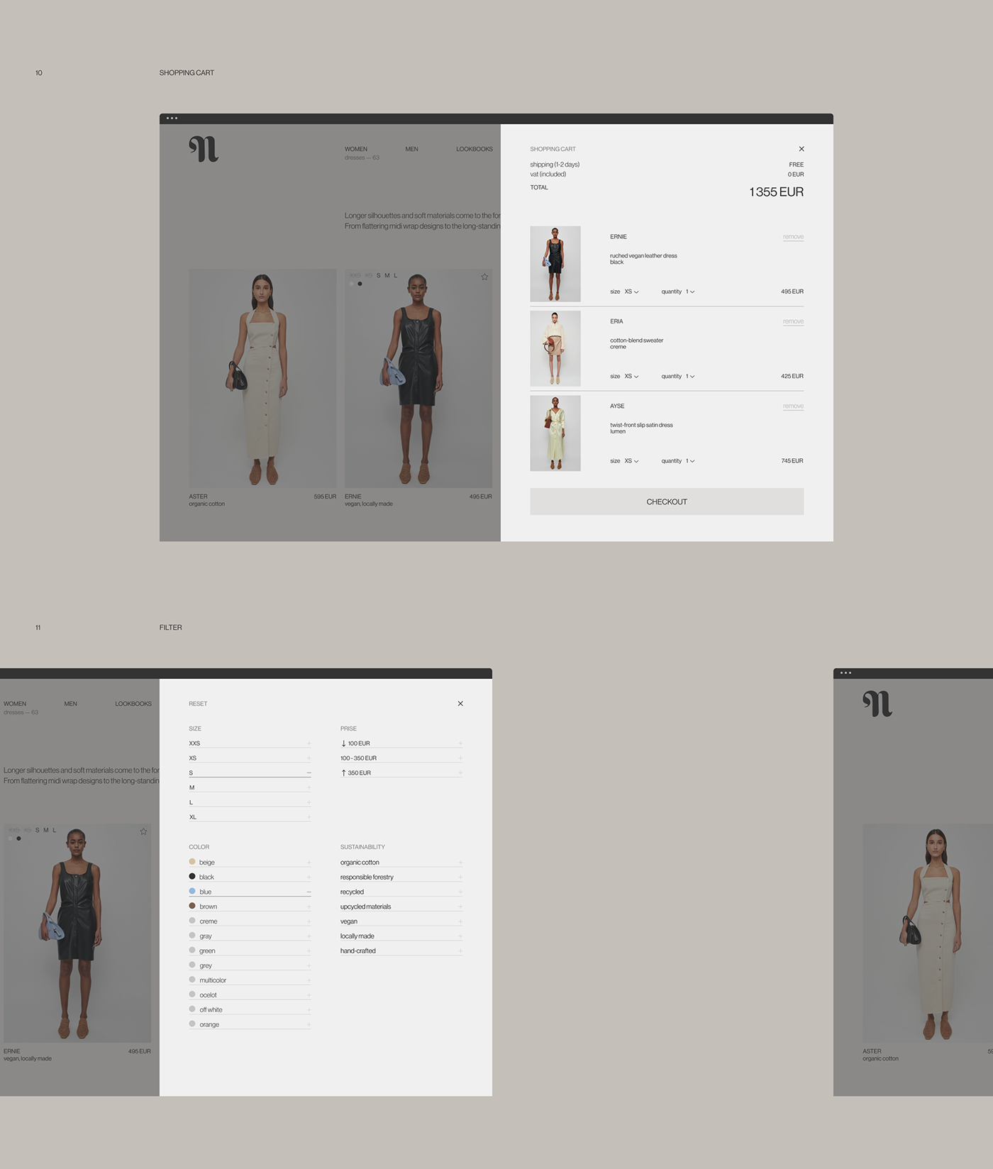 Clothing Ecommerce Fashion  inspiration typography   UI ux Web Webdesign Website