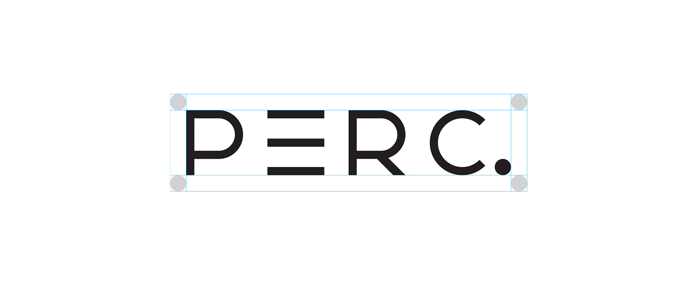 PERC Interior studio rebranding Mockup simple designer logo tshirts businesscard
