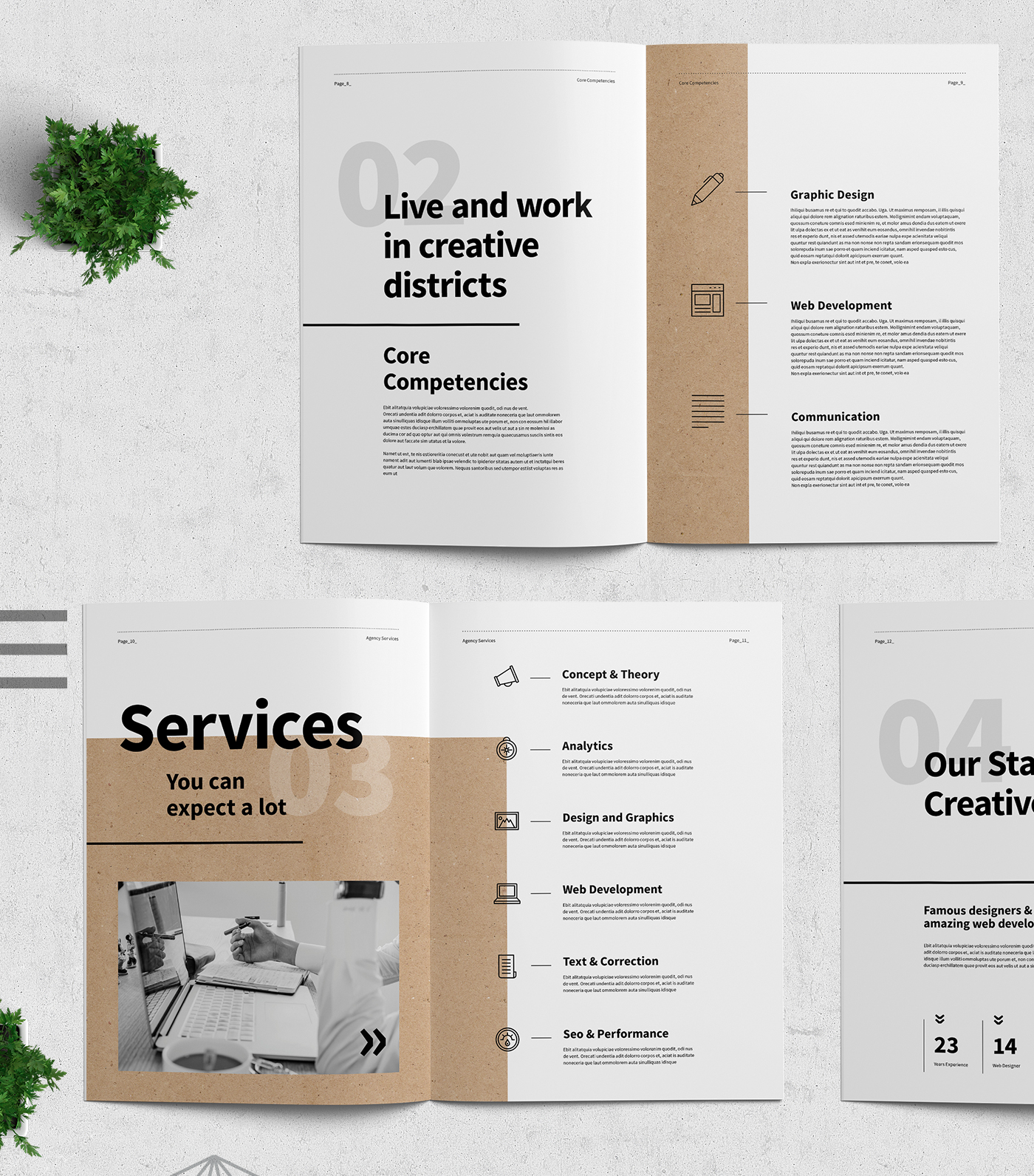 Proposal design brand brief agency corporate minimal Project brochure creative