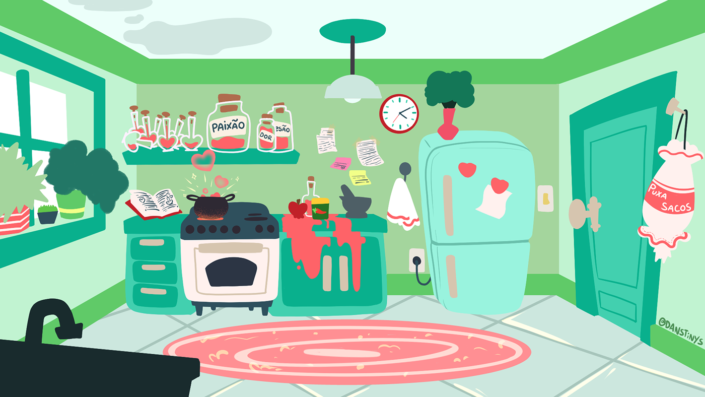 animation  animation background background Background artist Cenário ILLUSTRATION  kitchen cozinha environment