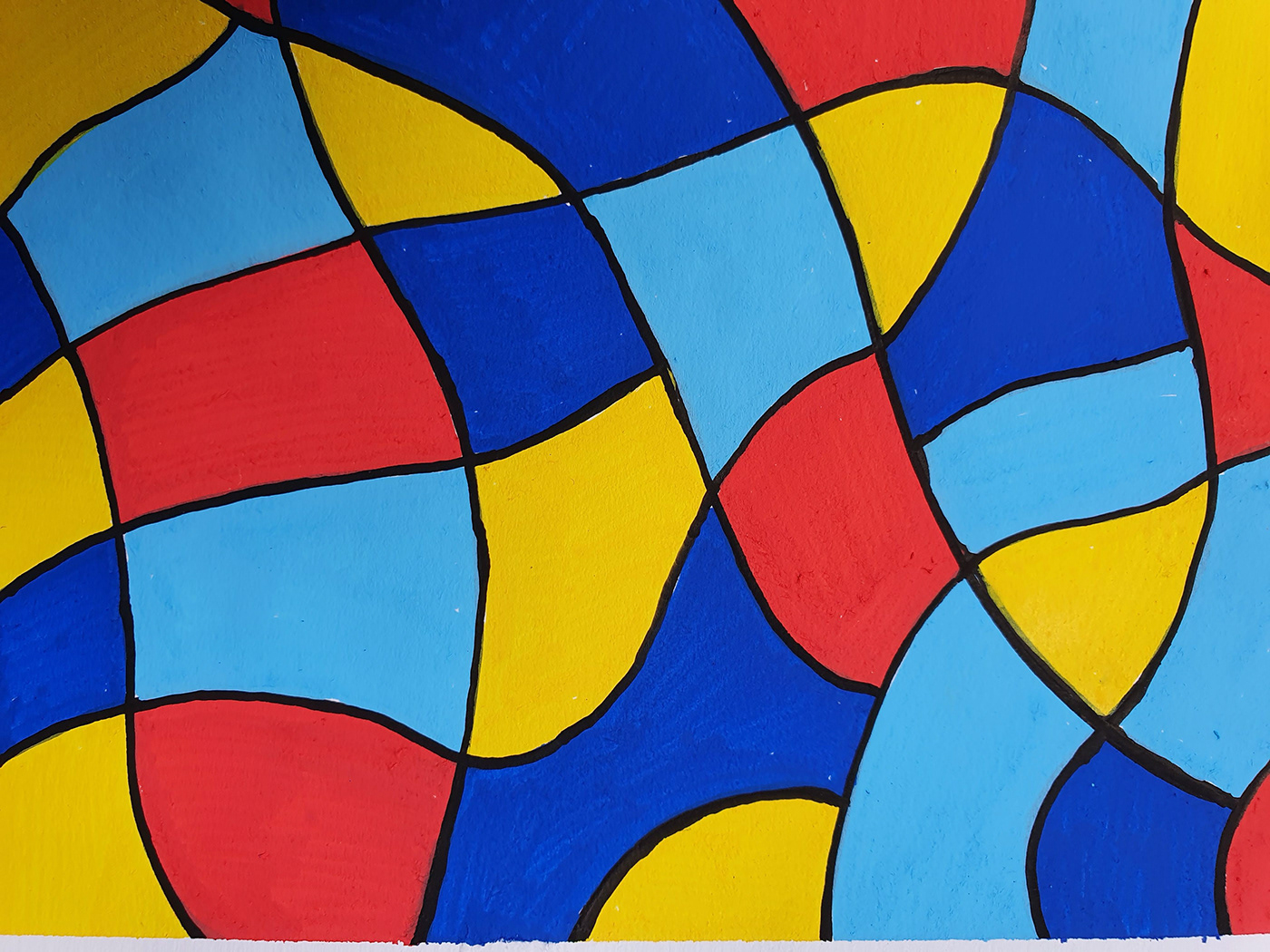 abstract art geometric painting   Posca