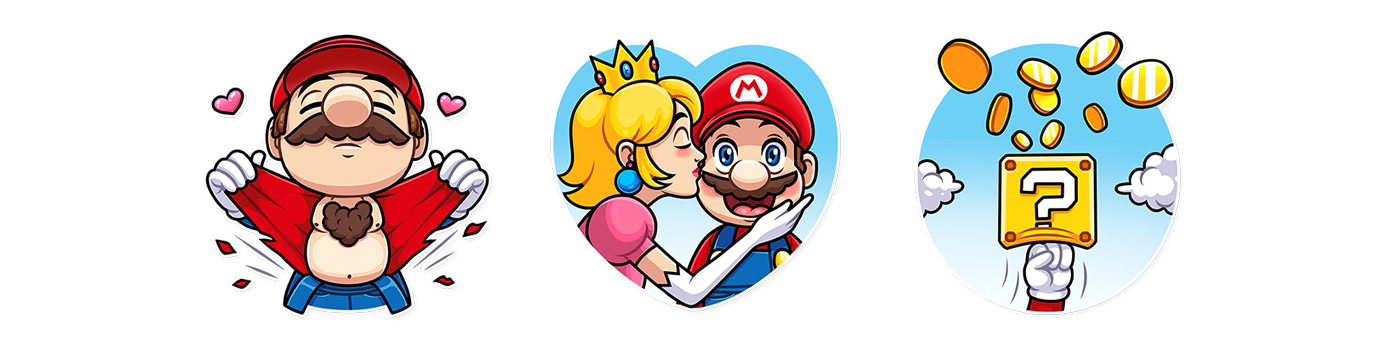 Super Mario mario stickers Telegram