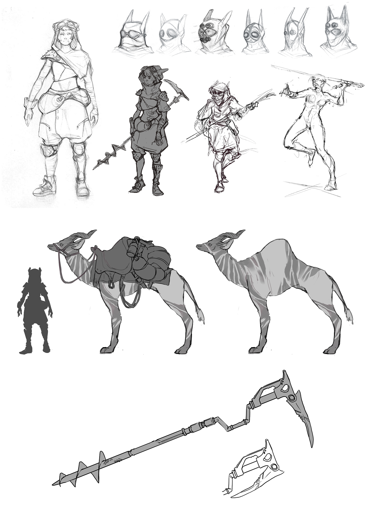 Character design  concept art postapocalyptic ILLUSTRATION 