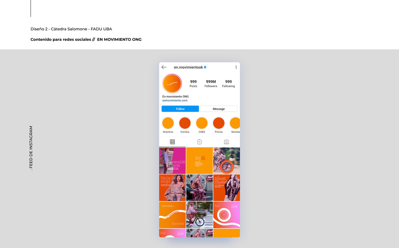 diseño gráfico instagram ong redes sociales