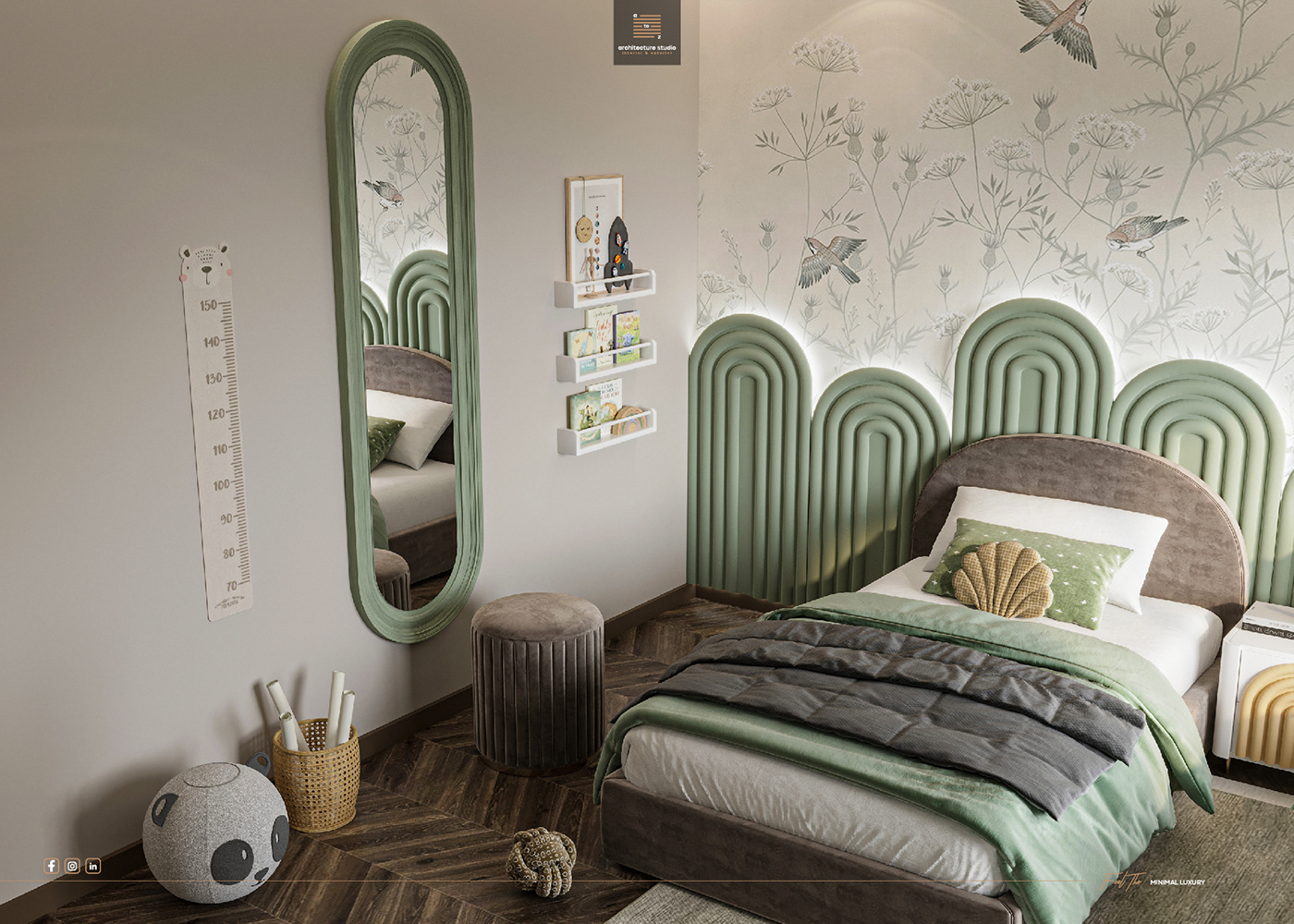 bedroom kidsroom Interior architecture Render visualization interior design  3D modern corona
