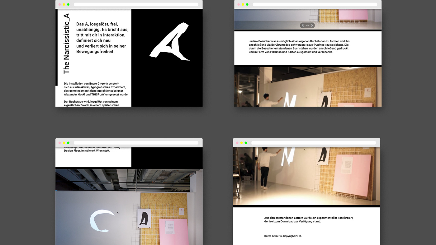 instalation interactive typografie kinetic exhibiton motion posters Transformation kinect vienna design week stilwerk