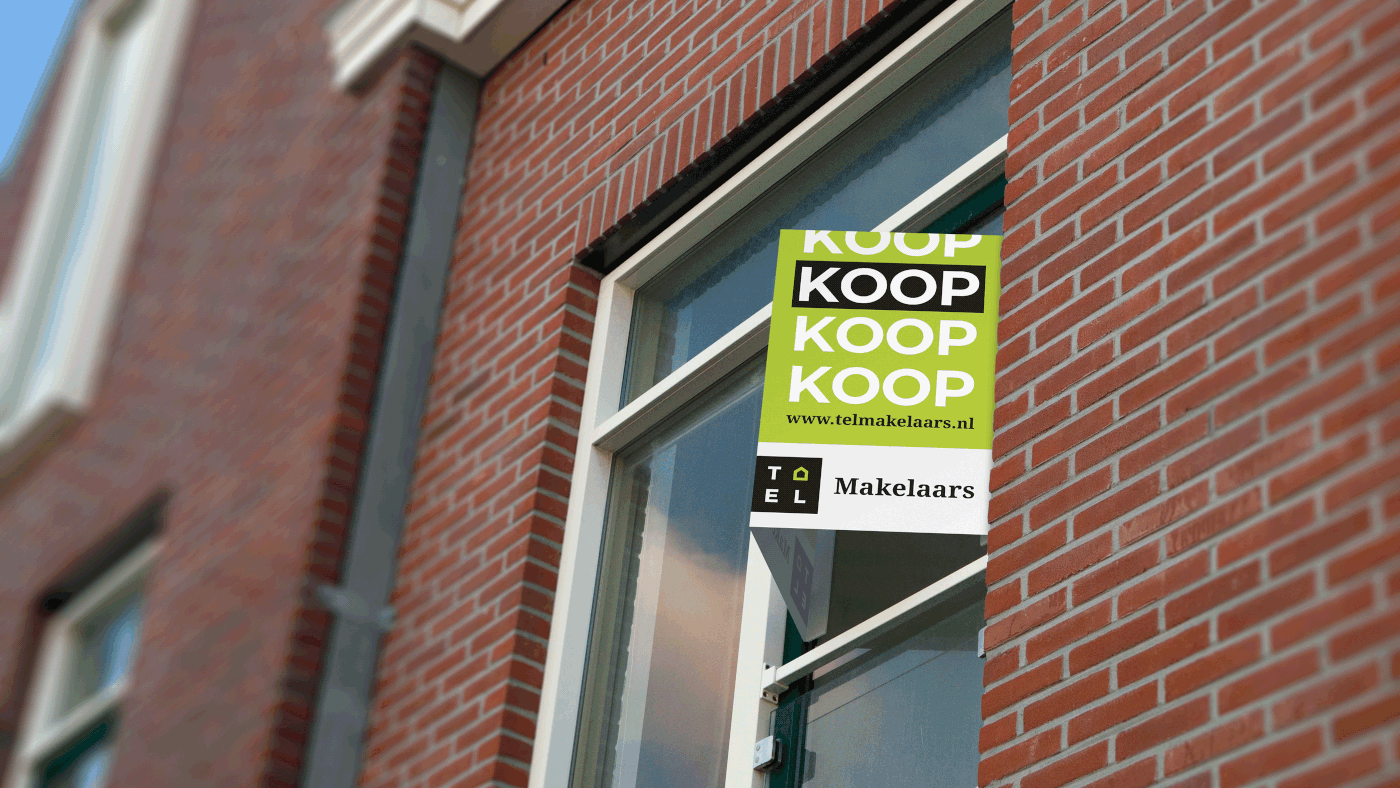 branding  logo identity amsterdam broker real estate house green for sale