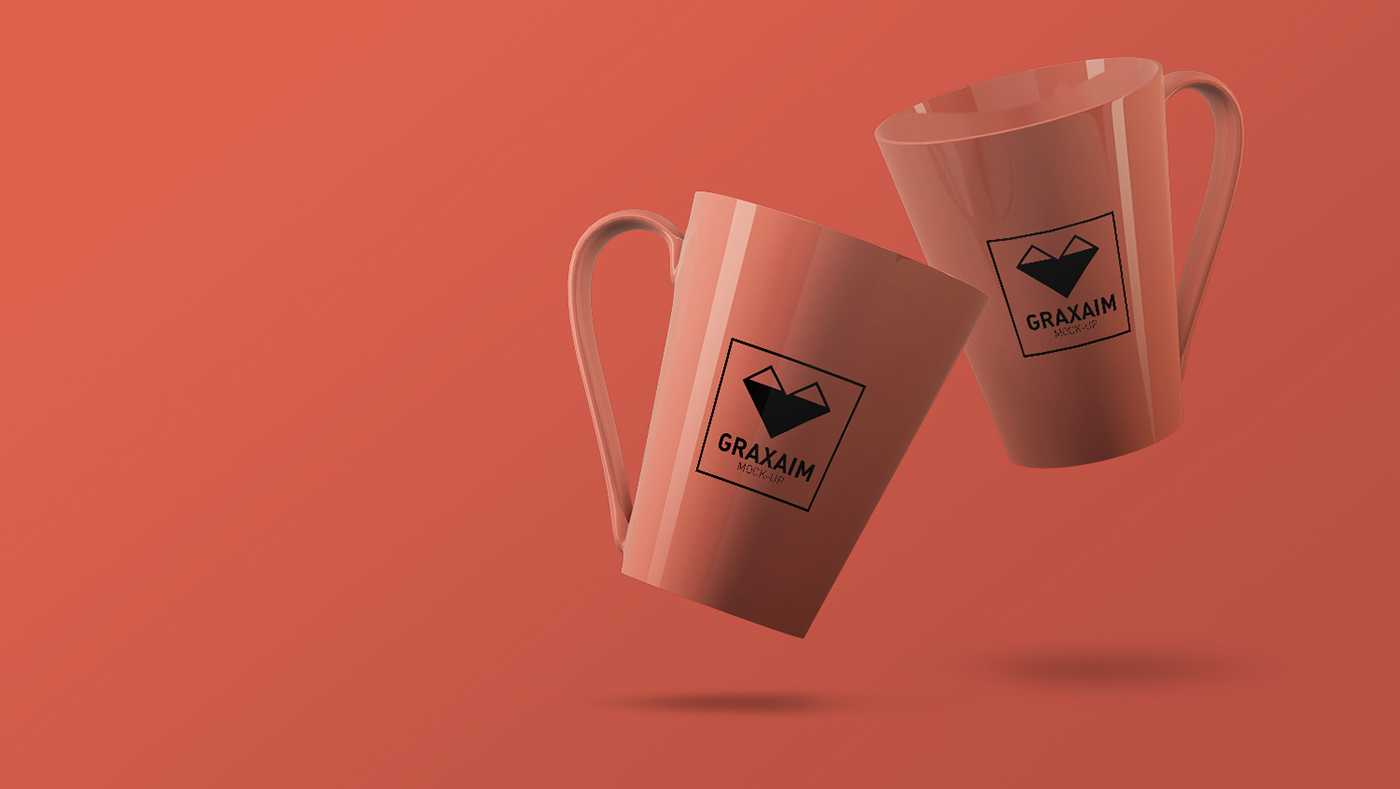 Mug  cup xícara caneca Mockup mock-up mock up template logo identity visual identity free mockup  free