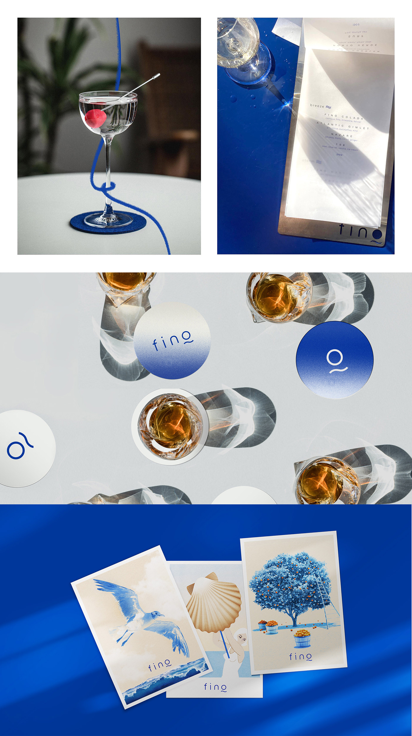 bar blue branding  coctail fino graphic design  logo NAFA