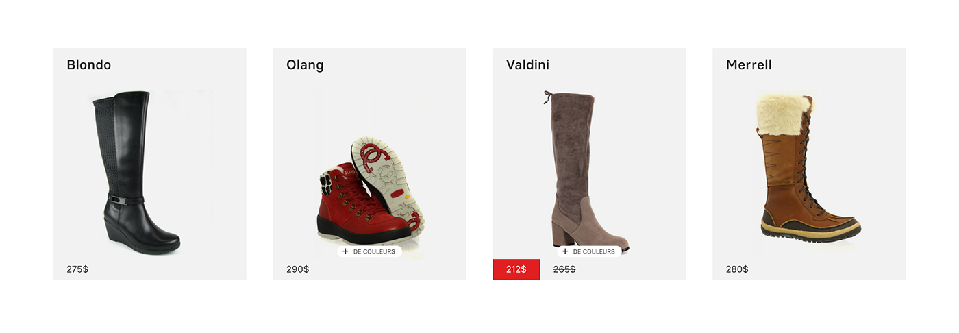 Ecommerce shop shoes store online store boutique UX design Website